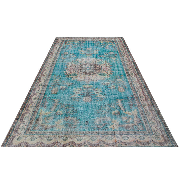 Blue Elephant Hand Knotted Blue Rug Wayfair.co.uk